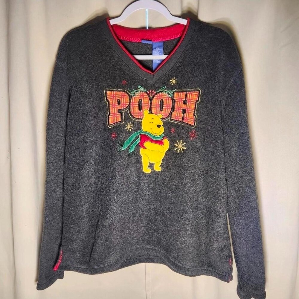 Disney Winnie The Pooh 90s Pullover Sweatshirt Christmas Holiday